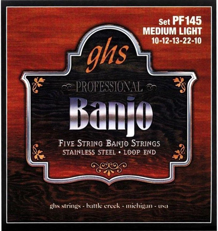 GHS Strings Banjo Set Light, Stainless Steel 